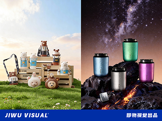 【AICG赋能合集】 钛杯保温杯玻璃杯壶拍摄创意海报图