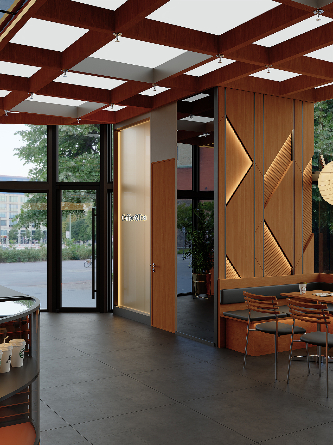 咖啡店（图ZNDAxNDUzOTk2） - 商业空间设计 - 站酷设计师小小堡o原创素材 - 站酷ZCOOL