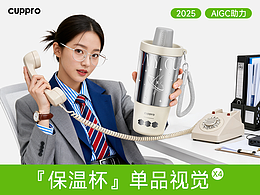 AIGC助力『不锈钢保温杯』单品视觉X4
