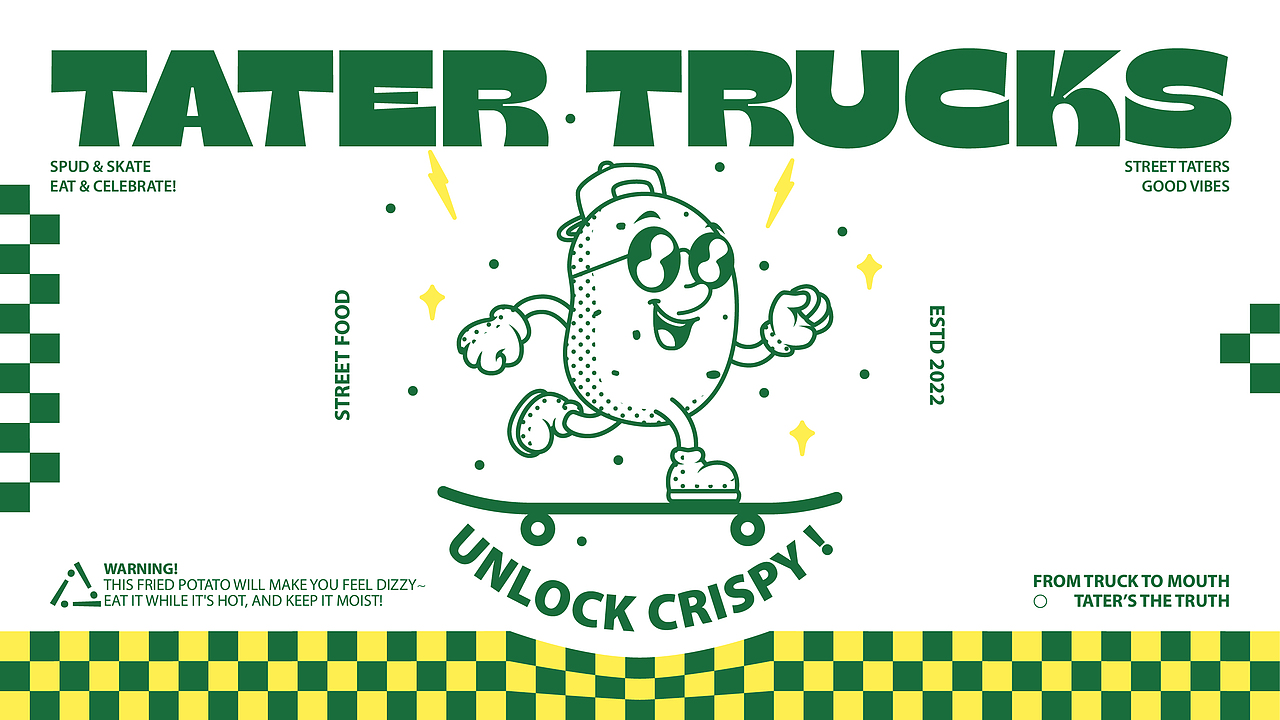 TATER TRUCKS 街头快餐 | 美式风格餐饮品牌提案（图ZNDAxNDU5ODgw） - 品牌 - 站酷设计师派大星猩猩原创素材 - 站酷ZCOOL