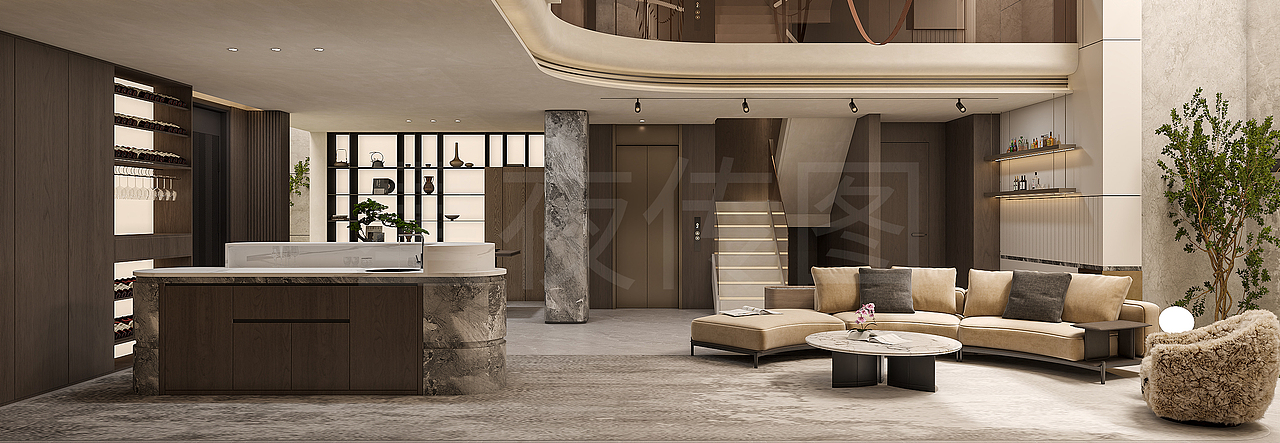 现代别墅效果图（图ZNDAxNDc2OTky） - 家装设计 - 站酷设计师Z632975315原创素材 - 站酷ZCOOL