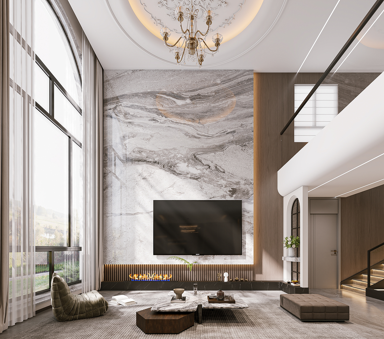 现代与法式交融（图ZNDAxNDgyNDE2） - 商业空间设计 - 站酷设计师周奈一原创素材 - 站酷ZCOOL