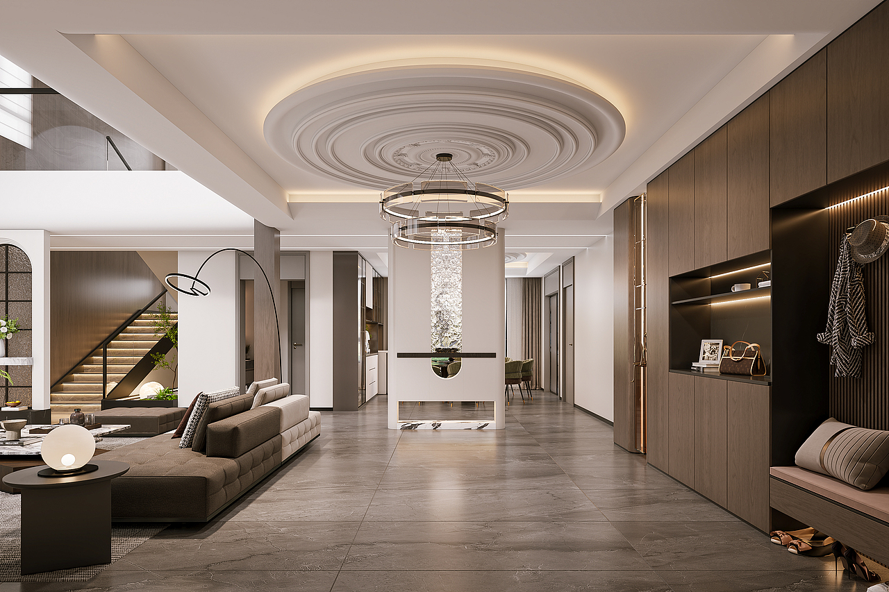 现代与法式交融（图ZNDAxNDgyNDIw） - 商业空间设计 - 站酷设计师周奈一原创素材 - 站酷ZCOOL