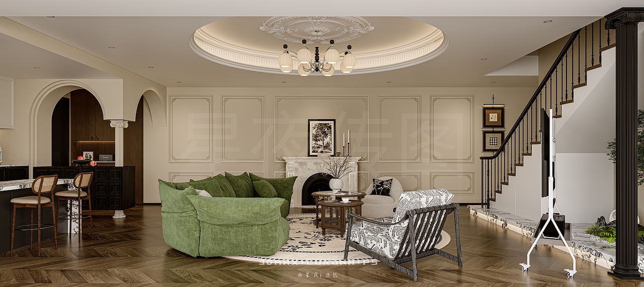 法式中古｜优雅刻进空间肌理（图ZNDAxNDgyNTc2） - 家装设计 - 站酷设计师Tt唐恬超甜原创素材 - 站酷ZCOOL