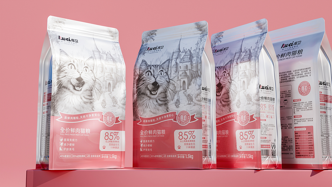 猫粮包装设计-全价鲜肉猫粮（图ZNDAxNDgzNzY4） - 包装 - 站酷设计师醒山观物原创素材 - 站酷ZCOOL