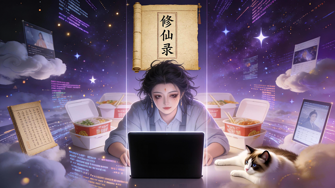 当代修仙录（图ZNDAxNDg5Njc2） - AI作品 - 站酷设计师静颜Elaine原创素材 - 站酷ZCOOL
