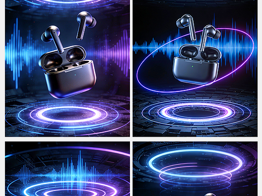 AIGC一键直出电商场景图（耳机）