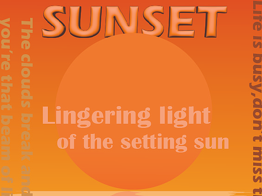 sunset落日