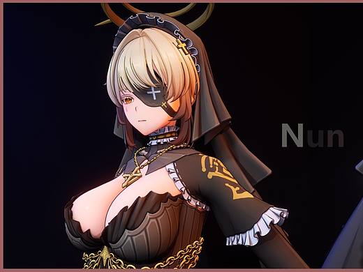 【Nun】UE5仿少前2渲染风格游戏模型