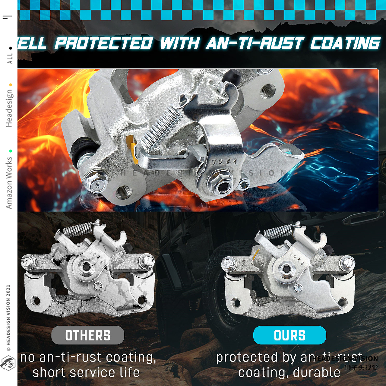 刹车分泵产品拍摄_亚马逊_主图A+设计_狮子头视觉（图ZNDAxNTExNDY0） - 电商 - 站酷设计师亚马逊主图设计原创素材 - 站酷ZCOOL