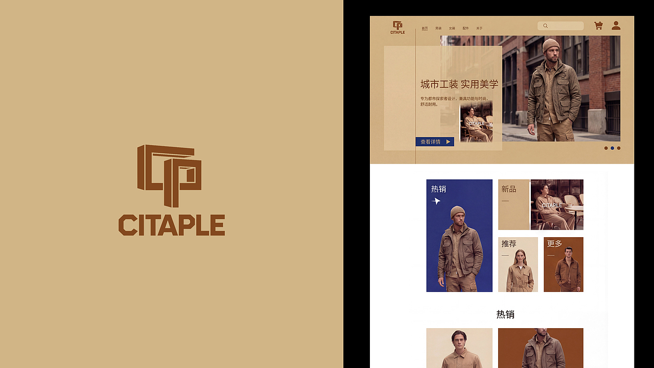 Citaple 城朴｜潮流休闲工装品牌设计（图ZNDAxNTE0MDIw） - 品牌 - 站酷设计师笑出法令纹原创素材 - 站酷ZCOOL
