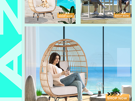 户外椅子的店铺和主图设计