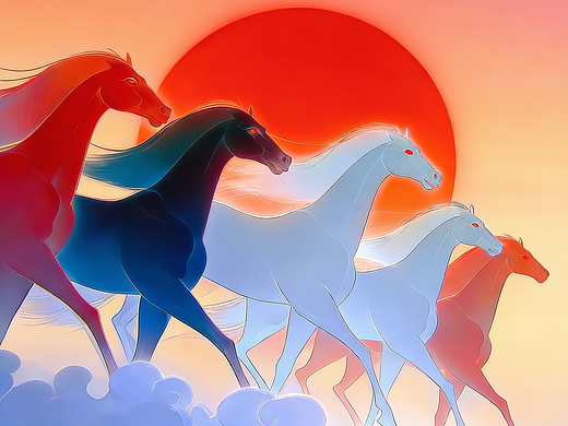 🐉传说的龙鳞马踏云而来！奇幻画风美到窒息✨