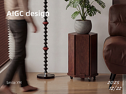 AIGC家具│几何叠叠凳│C4D+AI场景渲染