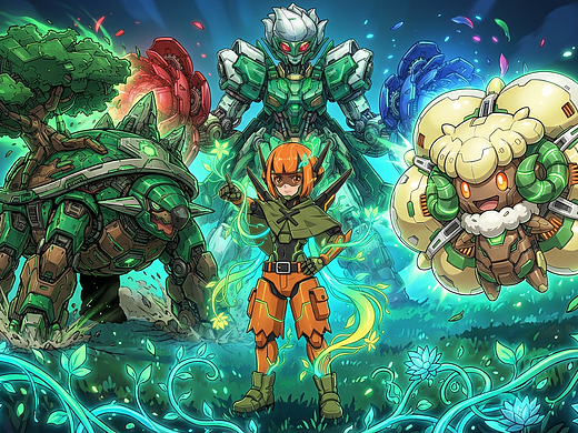 神奧地區(qū)館主（機(jī)甲版）（個(gè)人主頁-ZNzMwNDg5NDA=） - AI作品 - 站酷設(shè)計(jì)師AI圖圖原創(chuàng)素材 - 站酷ZCOOL