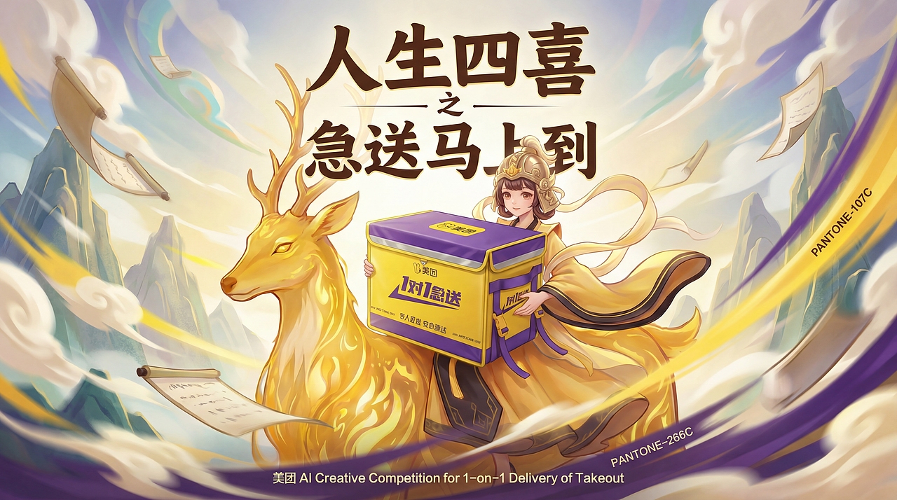 比赛投稿｜人生四大喜事之《急送马上到》（图ZNDAxNTU0OTM2） - AI作品 - 站酷设计师上分吧Pt原创素材 - 站酷ZCOOL