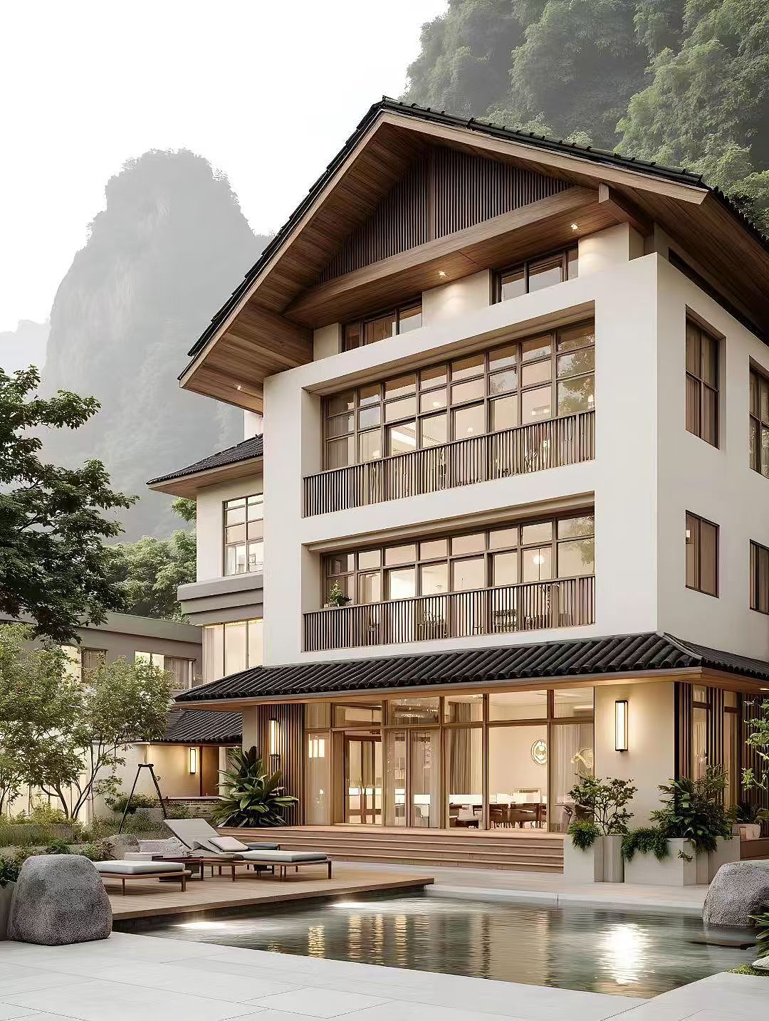 在悬崖汤池里看云海翻滚身体泡在暖汤里心飘在云端（图ZNDAxNTU4MTA4） - 酒店餐饮设计 - 站酷设计师思申13156511002原创素材 - 站酷ZCOOL