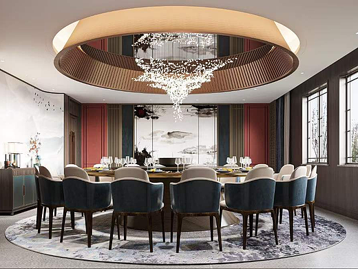 工装酒店包厢效果图表现