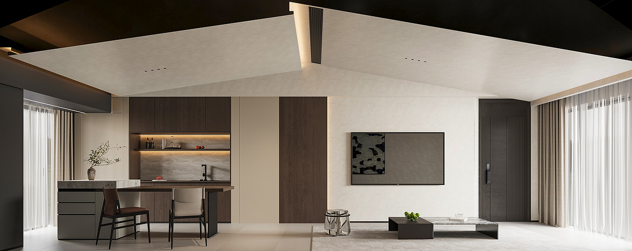 意式轻奢|从不在堆砌符号 用材质的碰撞 光影的层次（图ZNDAxNTYwNzk2） - 家装设计 - 站酷设计师是小巴菲呀原创素材 - 站酷ZCOOL