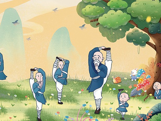 少林寺的传说（个人主页-ZNzMwNDk5NDA=） - 绘本 - 站酷设计师见信好JXH原创素材 - 站酷ZCOOL