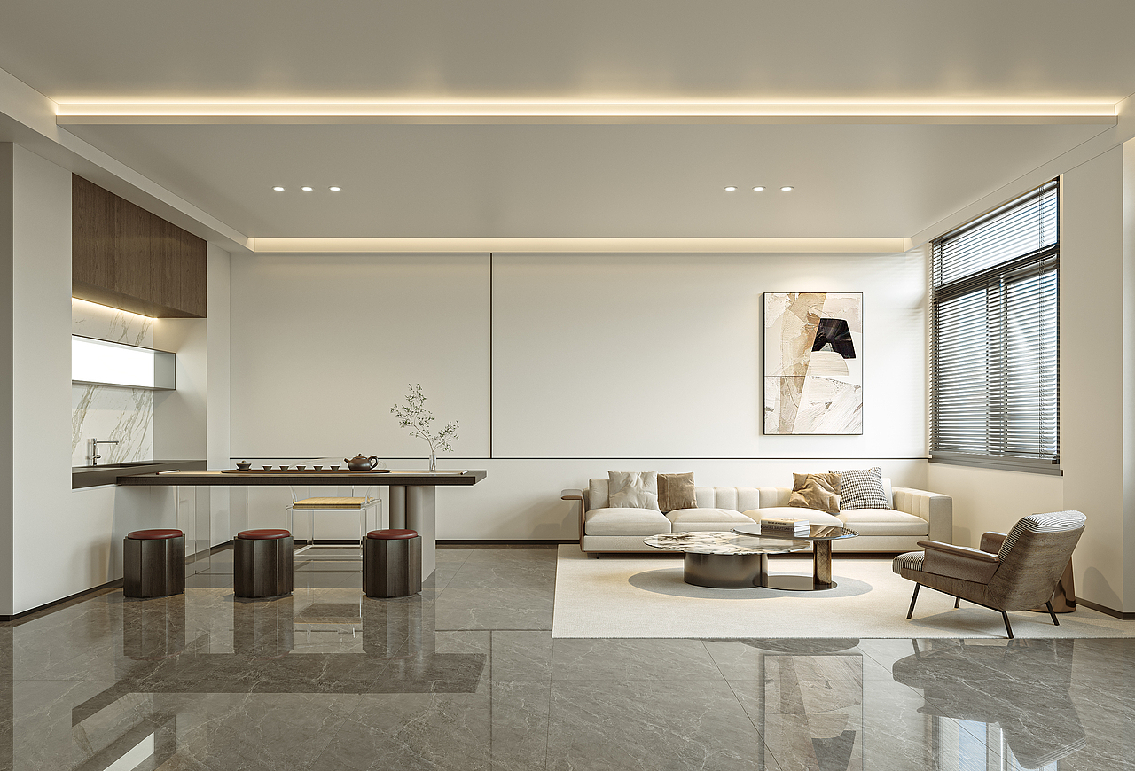 办公室设计|商务质感与 松弛氛围 的双向平衡～（图ZNDAxNTYxOTg0） - 商业空间设计 - 站酷设计师孟西原创素材 - 站酷ZCOOL