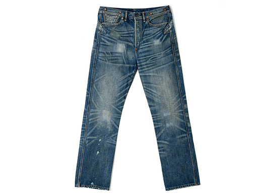 牛仔裤平铺白底图拍摄