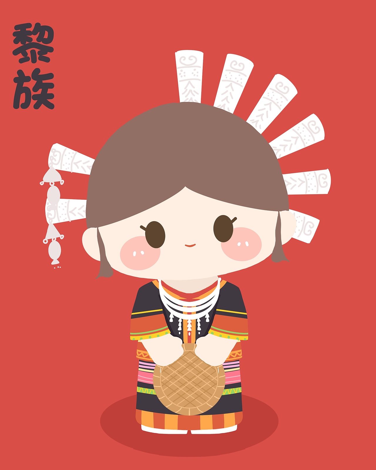 五十六个民族系列插画（图ZNDAxNTg0NjM2） - 创作习作 - 站酷设计师LF小铜钱原创素材 - 站酷ZCOOL