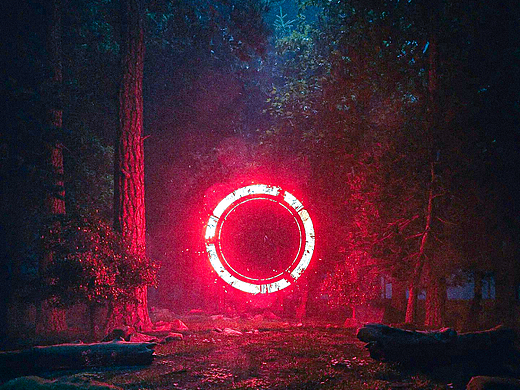 《星壤栈道》“宇宙尘埃覆盖的林间栈道”