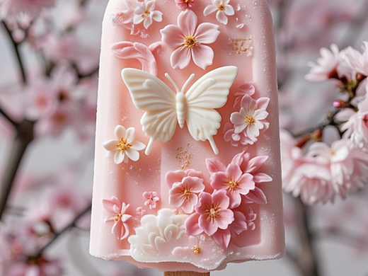 ai创意雪糕设计《樱与蝶》