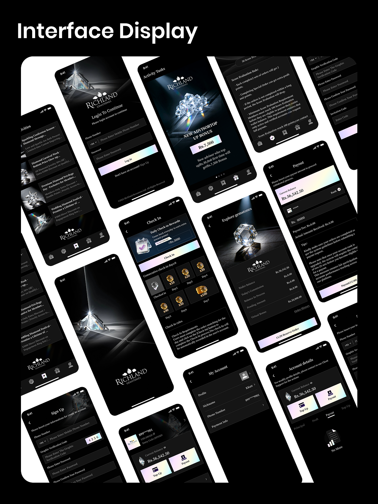 Richland 宝石app项目（图ZNDAxNTk2MjI4） - APP界面 - 站酷设计师huanghaiyan02原创素材 - 站酷ZCOOL