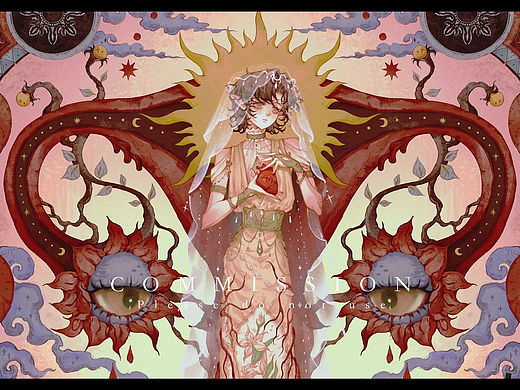 复古味美奇幻插画稿件展示