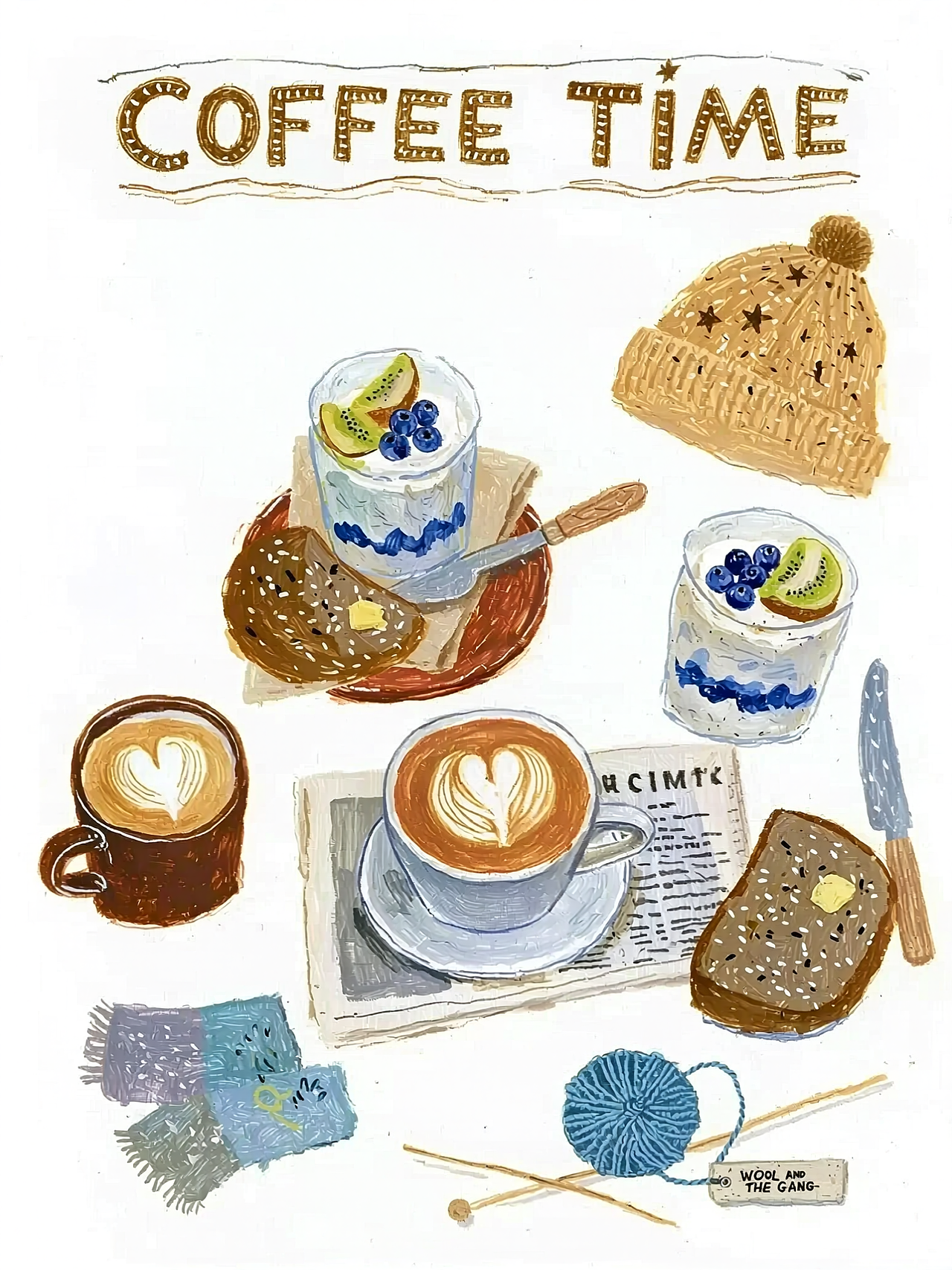 下午茶时间（图ZNDAxNjAzNzc2） - 艺术插画 - 站酷设计师虫下illustration原创素材 - 站酷ZCOOL