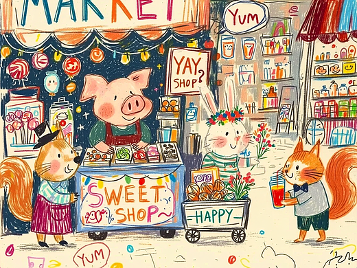 小動物繪本（個人主頁-ZNzMwNTQyNjg=） - 兒童插畫 - 站酷設(shè)計師蟲下illustration原創(chuàng)素材 - 站酷ZCOOL