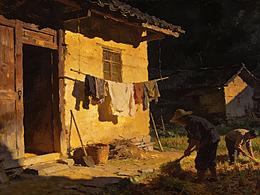 【AI油畫】舊年代的農(nóng)村