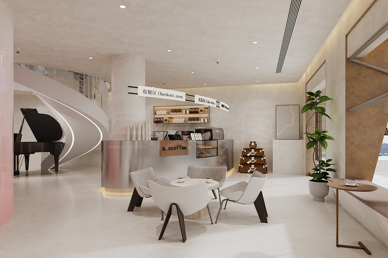 ✨ 今日工装案例｜把「松弛感」装进咖啡店（图ZNDAxNjEwNjI4） - 商业空间设计 - 站酷设计师余温啊原创素材 - 站酷ZCOOL