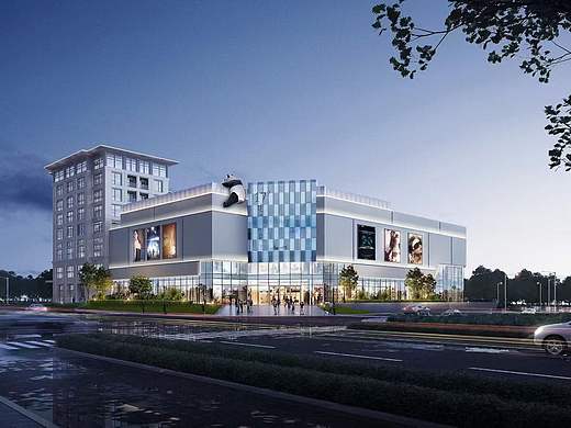 室外透视鸟瞰效果图#室外