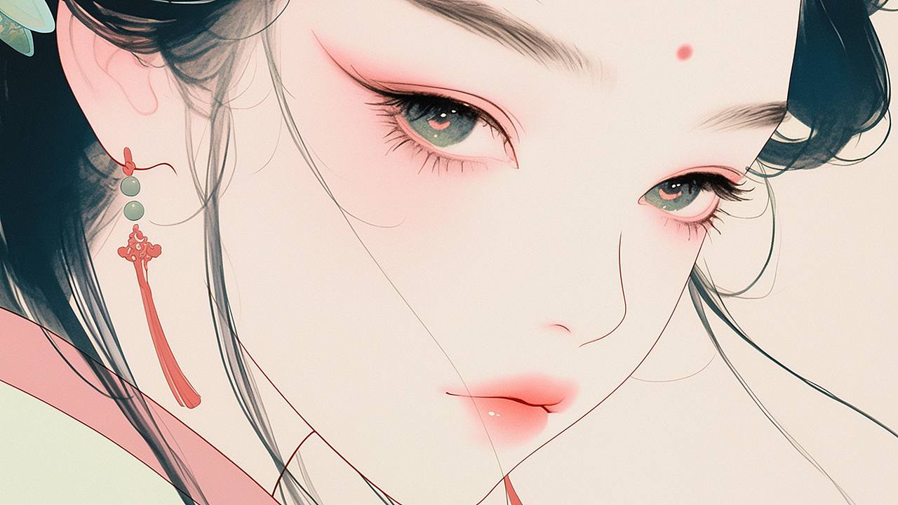 AI绘古韵·人面桃花系列（图ZNDAxNjI0OTc2） - 艺术插画 - 站酷设计师丝丝悦原创素材 - 站酷ZCOOL