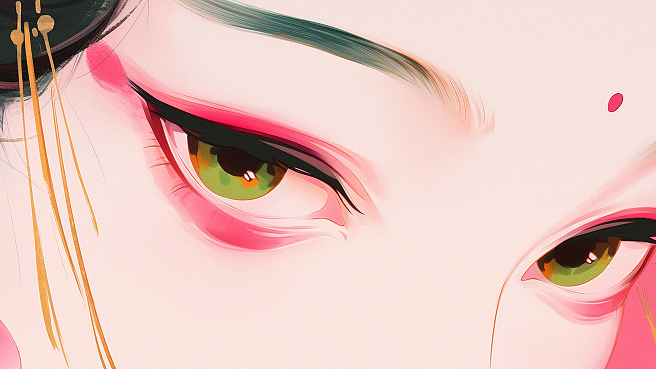 AI绘古韵·人面桃花系列（图ZNDAxNjI0OTgw） - 艺术插画 - 站酷设计师丝丝悦原创素材 - 站酷ZCOOL