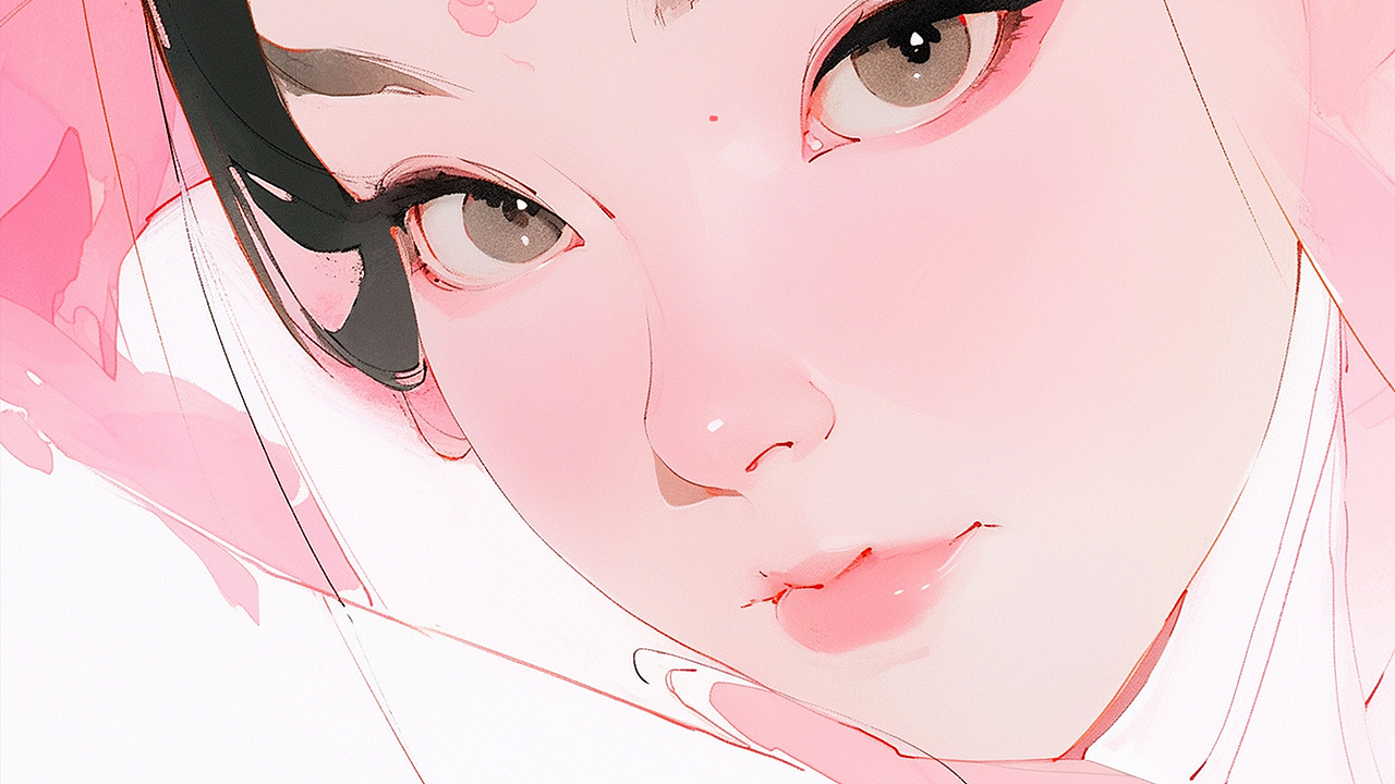 AI绘古韵·人面桃花系列（图ZNDAxNjI1MDA0） - 艺术插画 - 站酷设计师丝丝悦原创素材 - 站酷ZCOOL