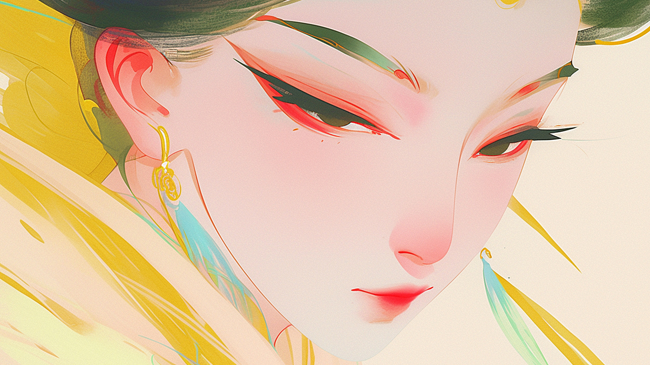 AI绘古韵·人面桃花系列（图ZNDAxNjI1MTIw） - 艺术插画 - 站酷设计师丝丝悦原创素材 - 站酷ZCOOL