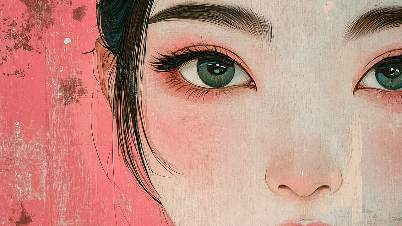 AI绘古韵·人面桃花系列（图ZNDAxNjI1MTUy） - 艺术插画 - 站酷设计师丝丝悦原创素材 - 站酷ZCOOL