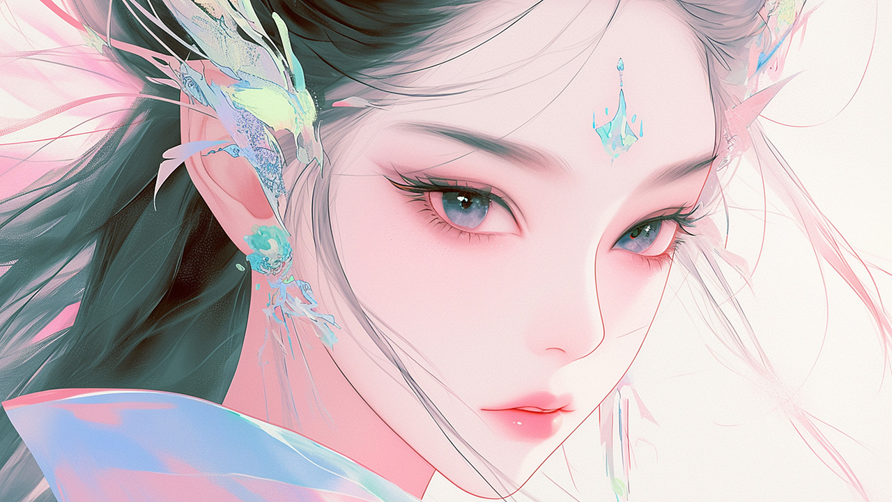 AI绘古韵·人面桃花系列（图ZNDAxNjI1MjI0） - 艺术插画 - 站酷设计师丝丝悦原创素材 - 站酷ZCOOL