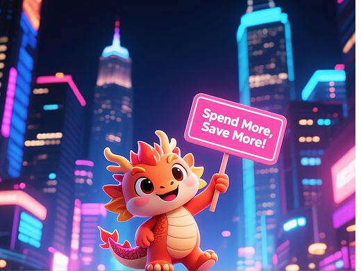 赛博朋克风格年终促销海报