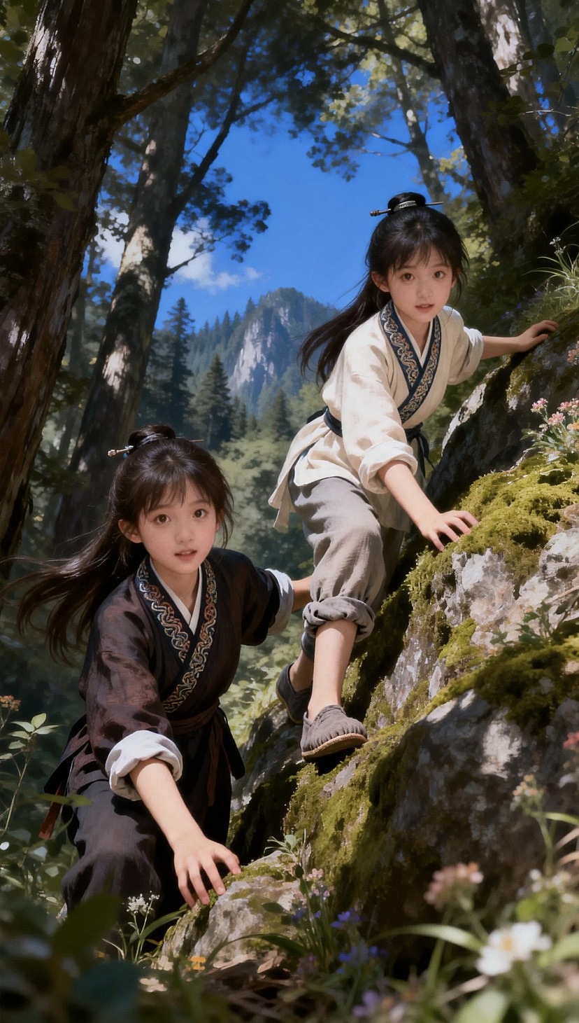 图片（小女孩上山采药）（图ZNDAxNjI2MTUy） - AI作品 - 站酷设计师Z481361075原创素材 - 站酷ZCOOL