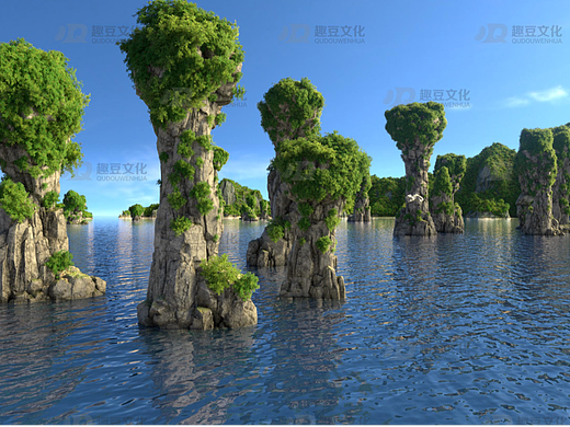 一组写实海岛资产制作