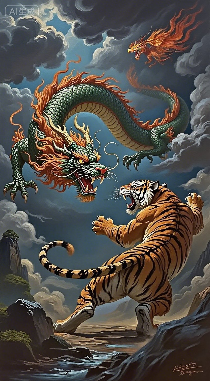 图片（龙、老虎、凤凰）（图ZNDAxNjI4MjE2） - AI作品 - 站酷设计师Z481361075原创素材 - 站酷ZCOOL