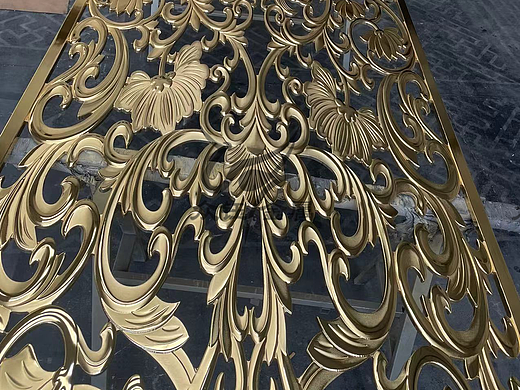 铝板雕刻浮雕古铜色屏风厂家