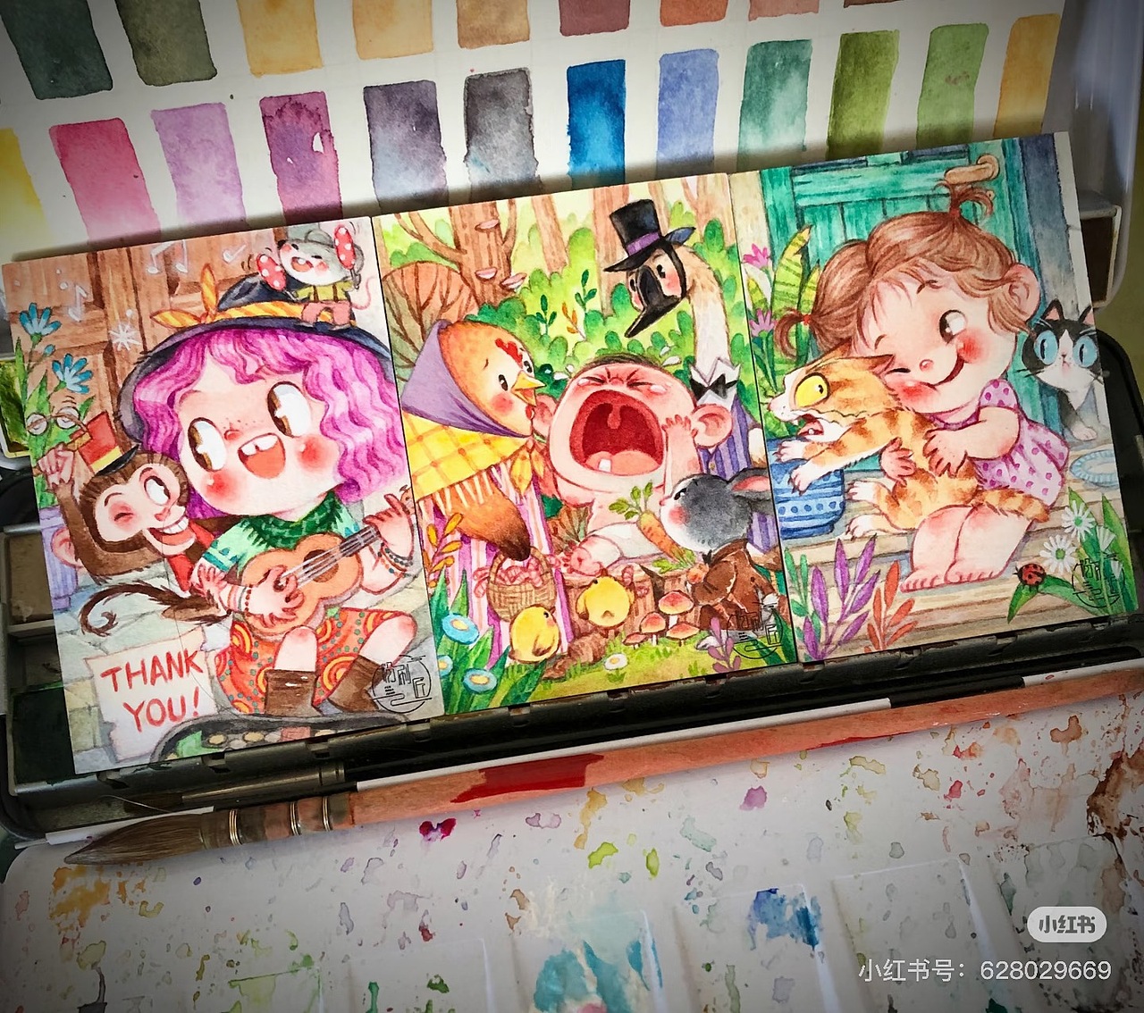 手绘卡（图ZNDAxNjYwNzMy） - 儿童插画 - 站酷设计师上帝的布偶原创素材 - 站酷ZCOOL