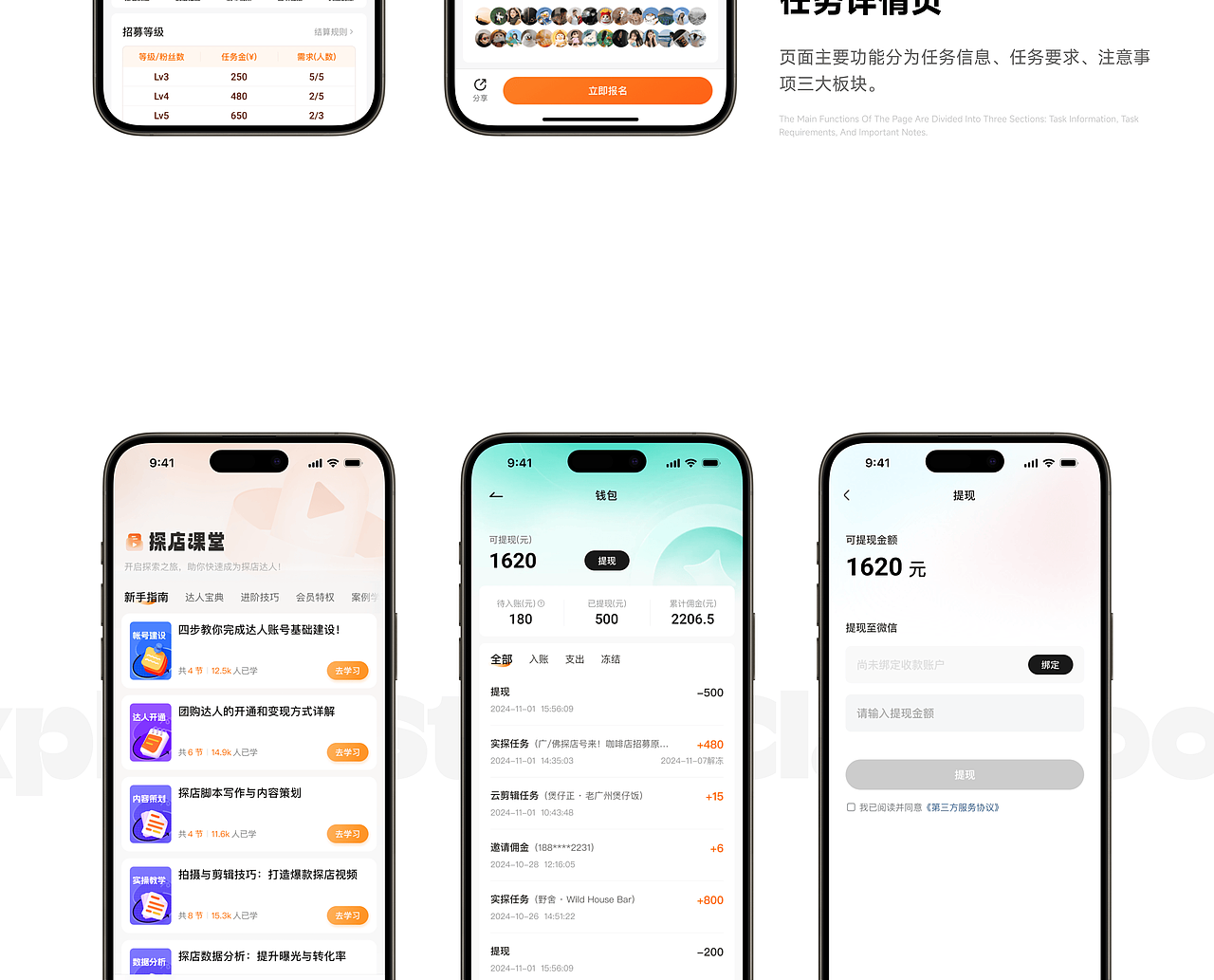 “探店”—连接商家与达人的服务平台（图ZNDAxNjgwNDY4） - APP界面 - 站酷设计师Parker_原创素材 - 站酷ZCOOL