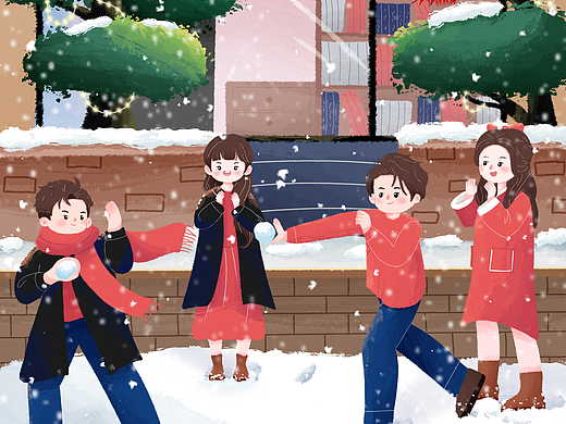打雪仗